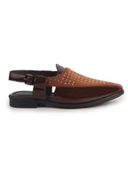 men studded Peshawari chappal