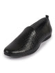 Men Black Patent Leather Textured Prom Slip On Ethnic Juttis | Lightweight Comfort Wedding Mojaris for Kurta Sets | Indo-Western Outfit Slip-Ons with Memory Cushioned Insole