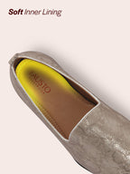 Men Beige Lightweight Textured Prom Slip On Ethnic Wedding Juttis | Soft Inner Lining Festive Mojaris for Kurta | Traditional Outfit Slip-Ons with Memory Cushioned Insole