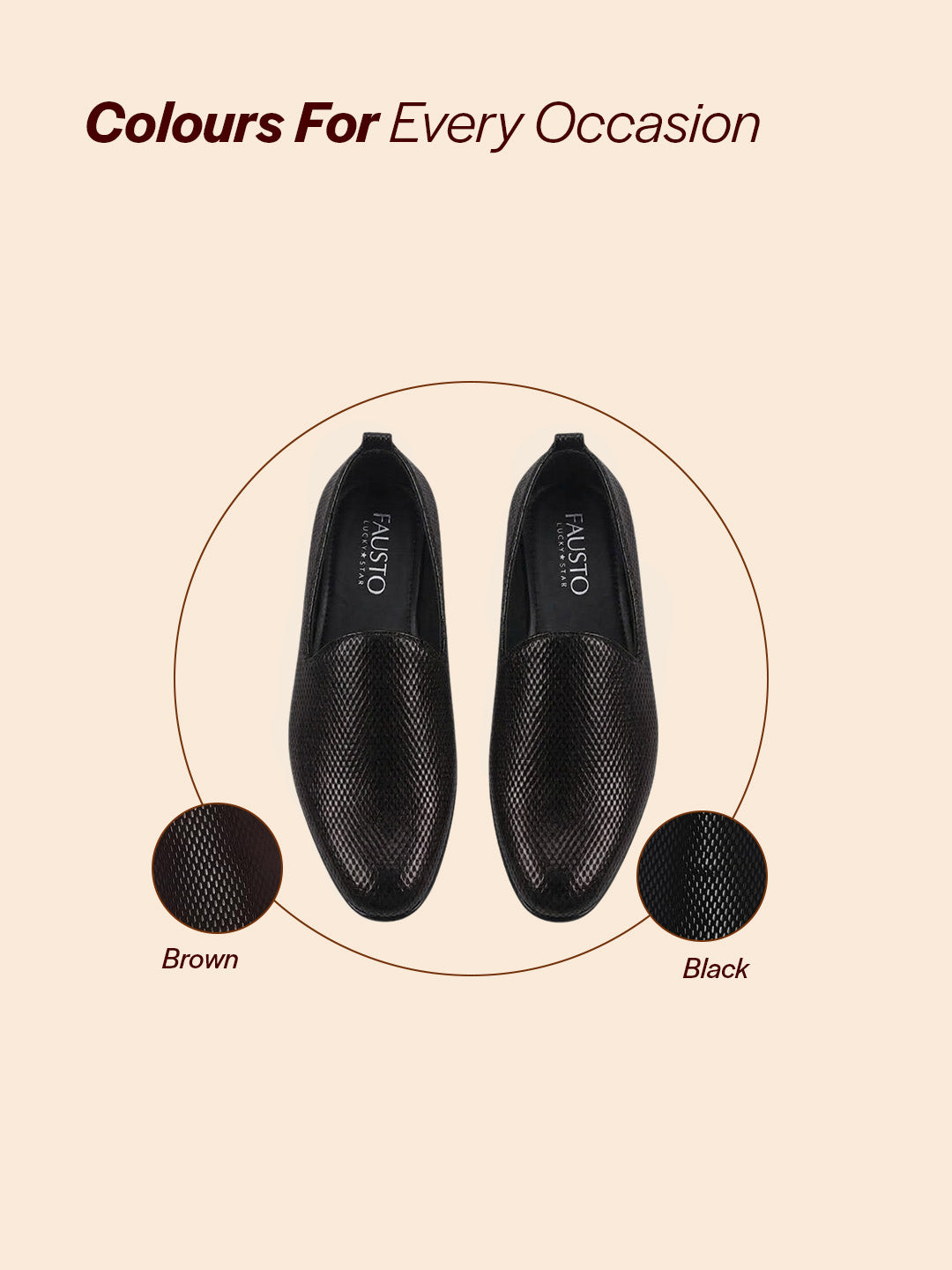 Men Black Textured Festive Wedding Classic Prom Slip On Mojaris | Soft Inner Lining Ethnic Juttis for Kurta | Traditional Outfit Slip-Ons with Memory Cushioned Insole