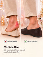 Men Brown Textured Festive Wedding Classic Prom Slip On Mojaris | Soft Inner Lining Ethnic Juttis for Kurta | Traditional Outfit Slip-Ons with Memory Cushioned Insole