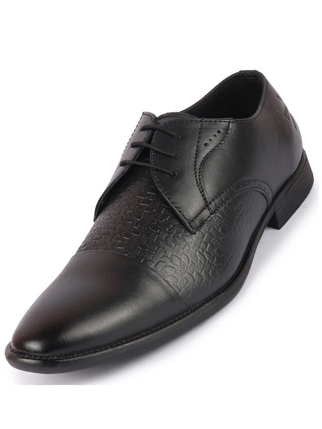 shop men black wedding party genuine leather embossed design oxford lace up shoes online.
