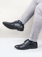 shop men black wedding party genuine leather embossed design oxford lace up shoes online.
