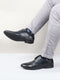 Men Black Wedding Party Genuine Leather Embossed Design Oxford Lace Up Shoes
