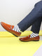 Men Tan Patent Leather Velvet Horsebit Classic Formal Buckle Loafer Shoes