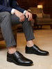 Men Black Wedding Party Embossed Design Oxford Lace Up Shoes