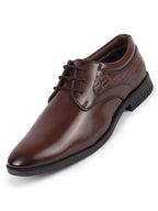 shop men brown wedding party embossed design oxford lace up shoes online.