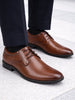 Men Tan Wedding Party Embossed Design Oxford Lace Up Shoes