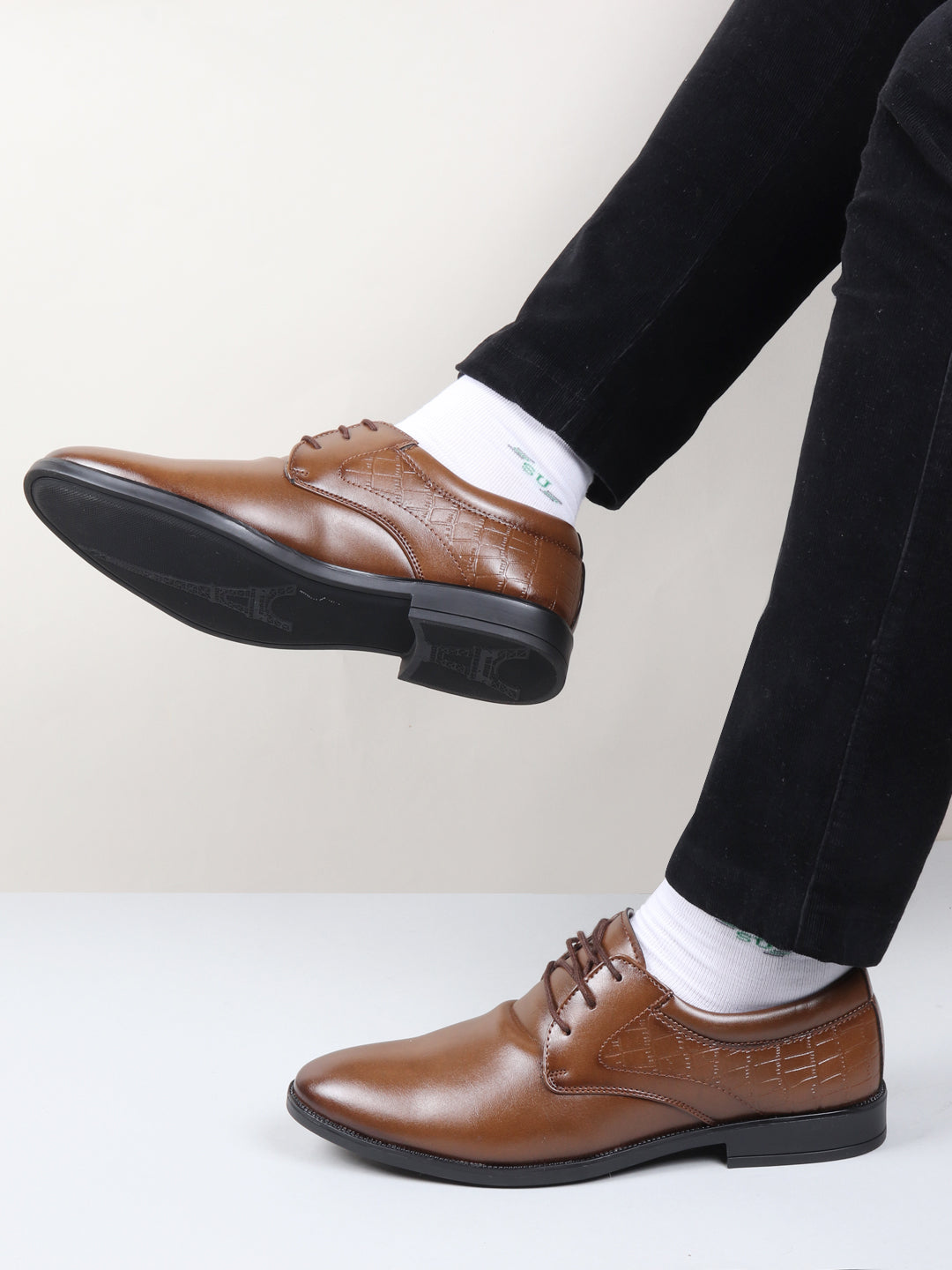 Buy Men's Tan Wedding Party Formal Oxford Lace Up Shoes Online