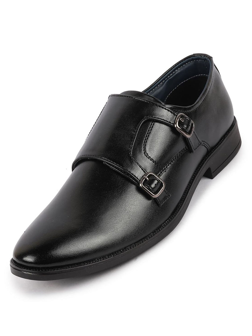 men black formal wedding party double monk strap shoes