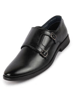 men black formal wedding party double monk strap shoes