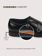 men black formal wedding party double monk strap shoes