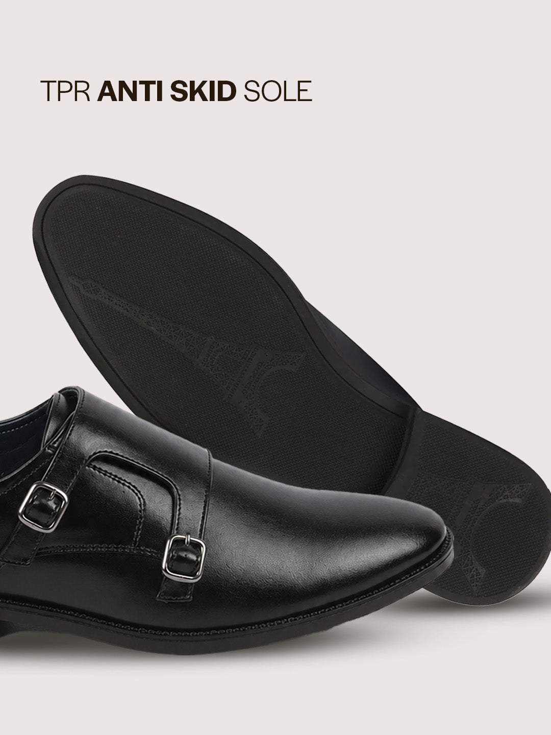 men black formal wedding party double monk strap shoes