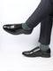 Men Black Formal Office Work Lace-Up Derby Shoes