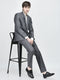 Men Black Formal Office Work Lace-Up Derby Shoes