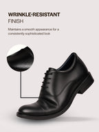 Men Black Formal Office Work Lace-Up Derby Shoes