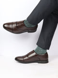 Men Brown Formal Office Work Lace-Up Derby Shoes