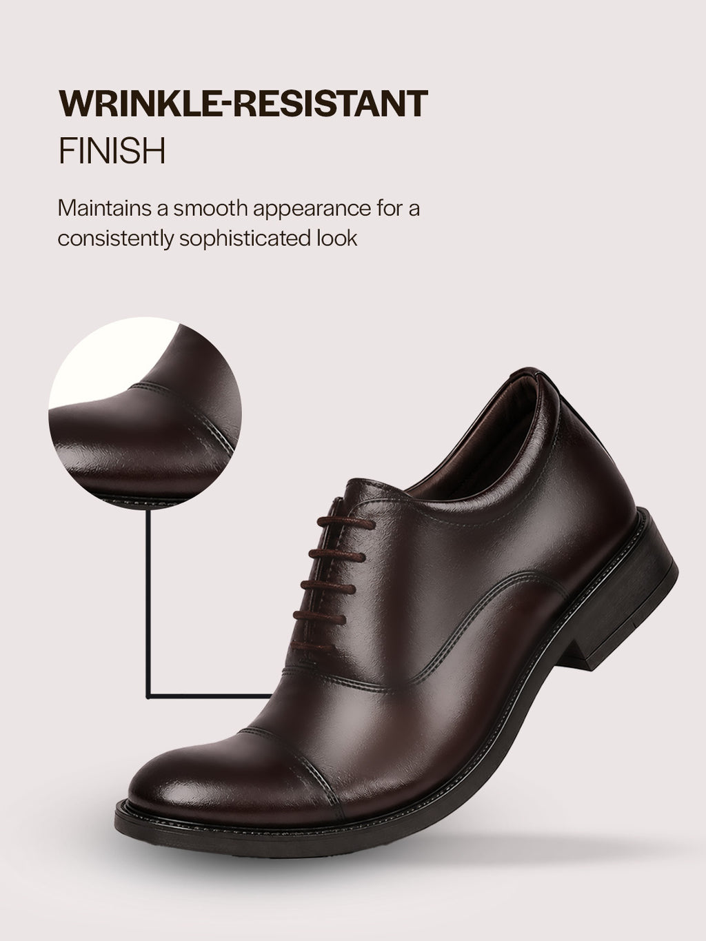 Men Brown Formal Office Work Lace-Up Derby Shoes