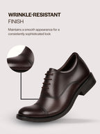 Men Brown Formal Office Work Lace-Up Derby Shoes