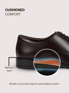 Men Brown Formal Office Work Lace-Up Derby Shoes