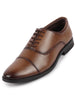 Men Tan Formal Office Work Lace-Up Derby Shoes