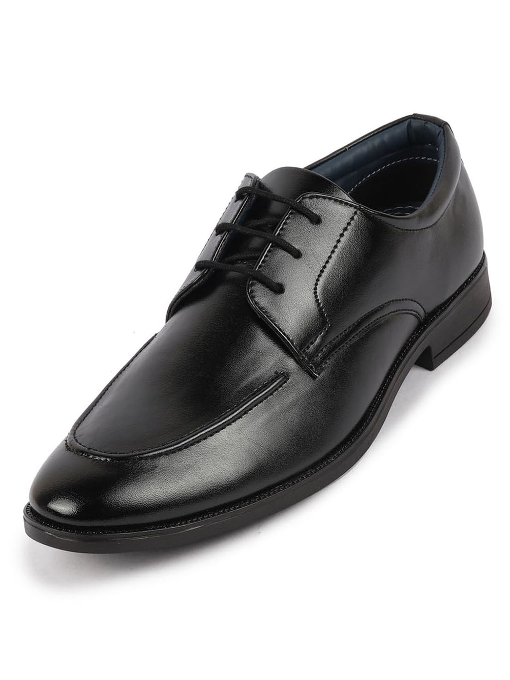 Shop Men Black Formal Office Comfort Lace-Up Derby Shoes Online.