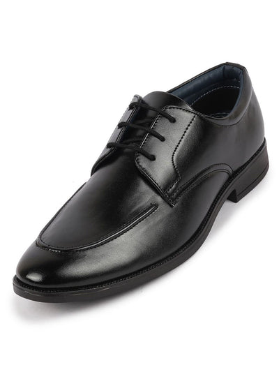 Shop Men Black Formal Office Comfort Lace-Up Derby Shoes Online