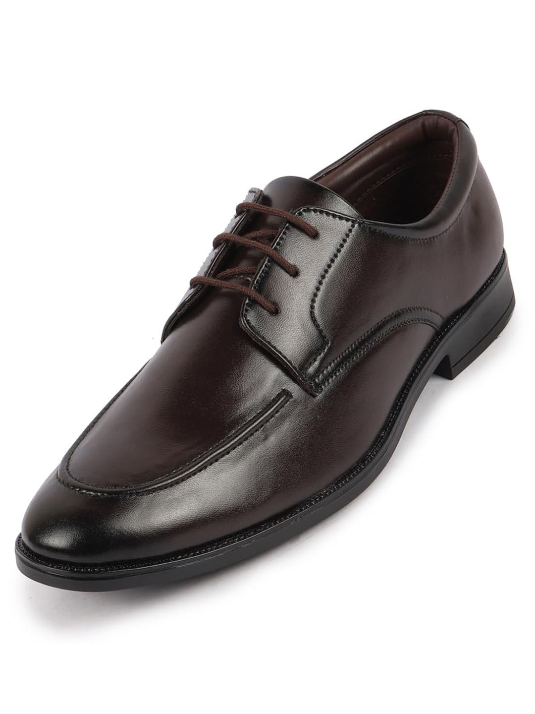 Shop Men Brown Formal Office Comfort Lace-Up Derby Shoes Online.