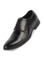 Men Black Party Formal Office Genuine Leather Lace Up Shoes
