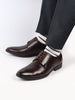 Men Brown Party Formal Office Genuine Leather Lace Up Shoes