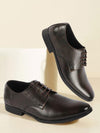 Men Tan Party Formal Office Genuine Leather Lace Up Shoes