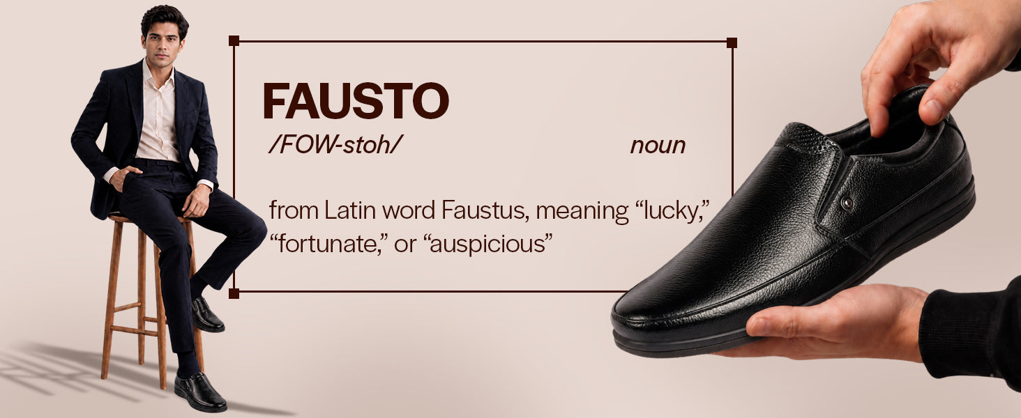 Men Black Formal Office Genuine Leather Slip On Shoes
