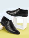 Men Black Party Formal Office Genuine Leather Brogue Slip On Shoes