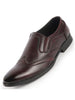 Men Cherry Party Formal Office Genuine Leather Brogue Slip On Shoes