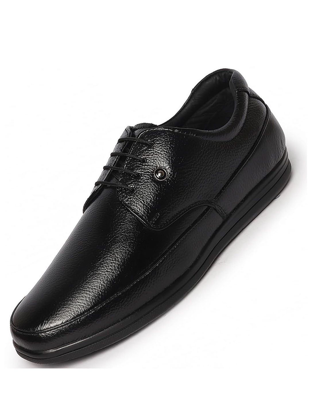 Men Black Formal Office Genuine Leather Lace Up Shoes