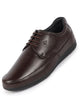 Men Brown Formal Office Genuine Leather Lace Up Shoes