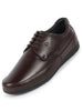 Men Brown Formal Office Genuine Leather Lace Up Shoes