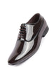 Men Brown Patent Leather Party Formal Office Lace Up Derby Shoes