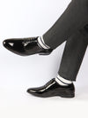 Shop Men Brown Patent Leather Party Formal Office Lace Up Derby Shoes Online.