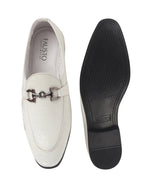 Shop Men White Party Formal Patent Leather Embossed Buckle Slip On Loafer Shoes|Traditional Wedding Shoes|Tuxedos Dress Shoes Online.