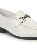 Shop Men White Party Formal Patent Leather Embossed Buckle Slip On Loafer Shoes|Traditional Wedding Shoes|Tuxedos Dress Shoes Online.