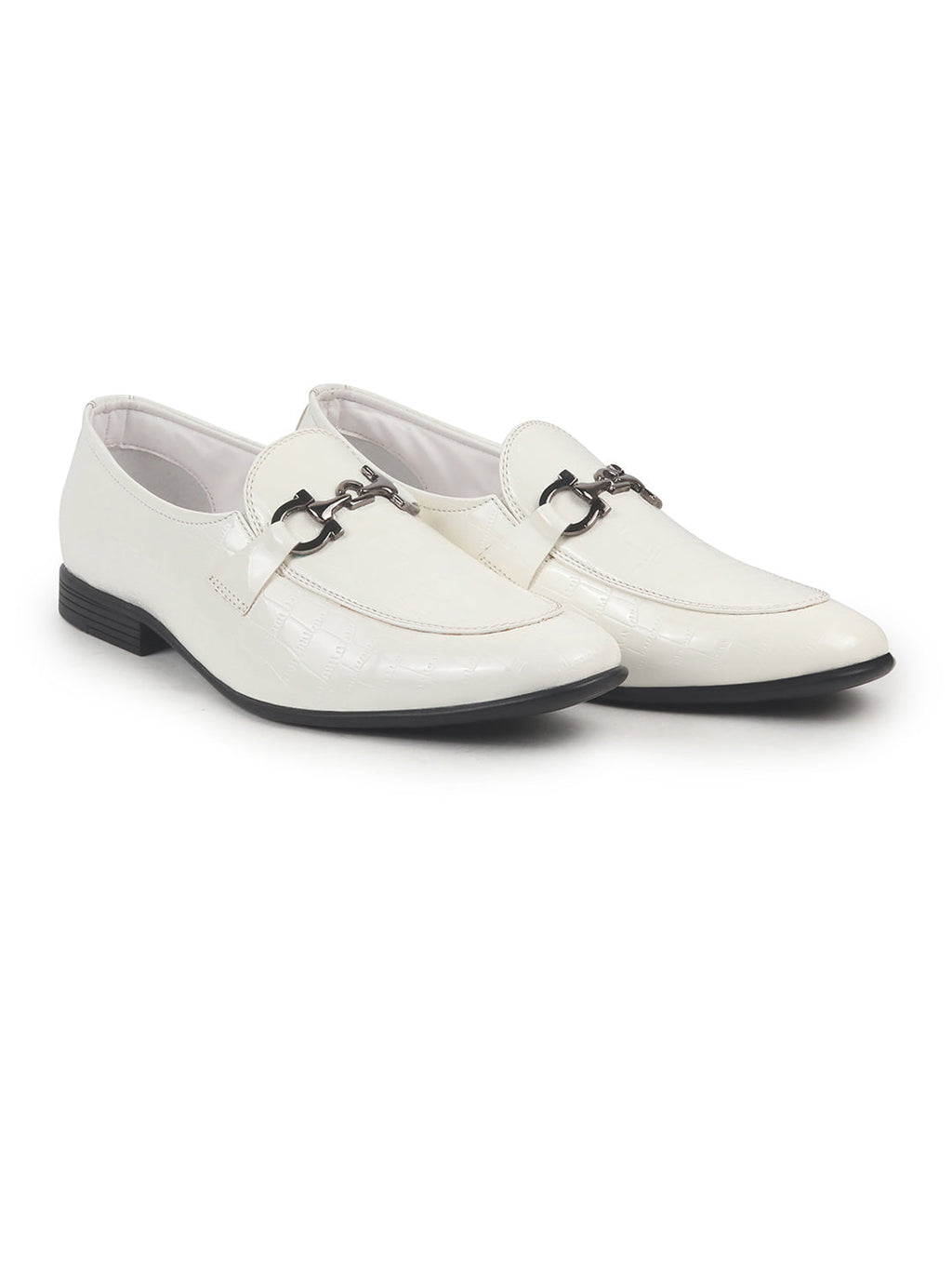 Shop Men White Party Formal Patent Leather Embossed Buckle Slip On Loafer Shoes|Traditional Wedding Shoes|Tuxedos Dress Shoes Online.