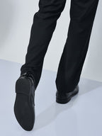 Men Black Patent Leather Party Formal Embossed Design Office Lace Up Derby Shoes