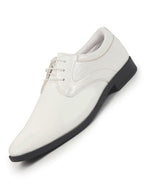 Shop Men White Patent Leather Party Formal Embossed Office Lace Up Derby Shoes|Classic Comfort Shoes Online.