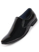 Men Black Patent Leather Party Formal Office Slip On Shoes