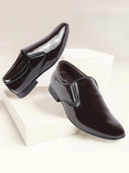 Shop Men Brown Patent Leather Party Formal Office Slip On Shoes Online.