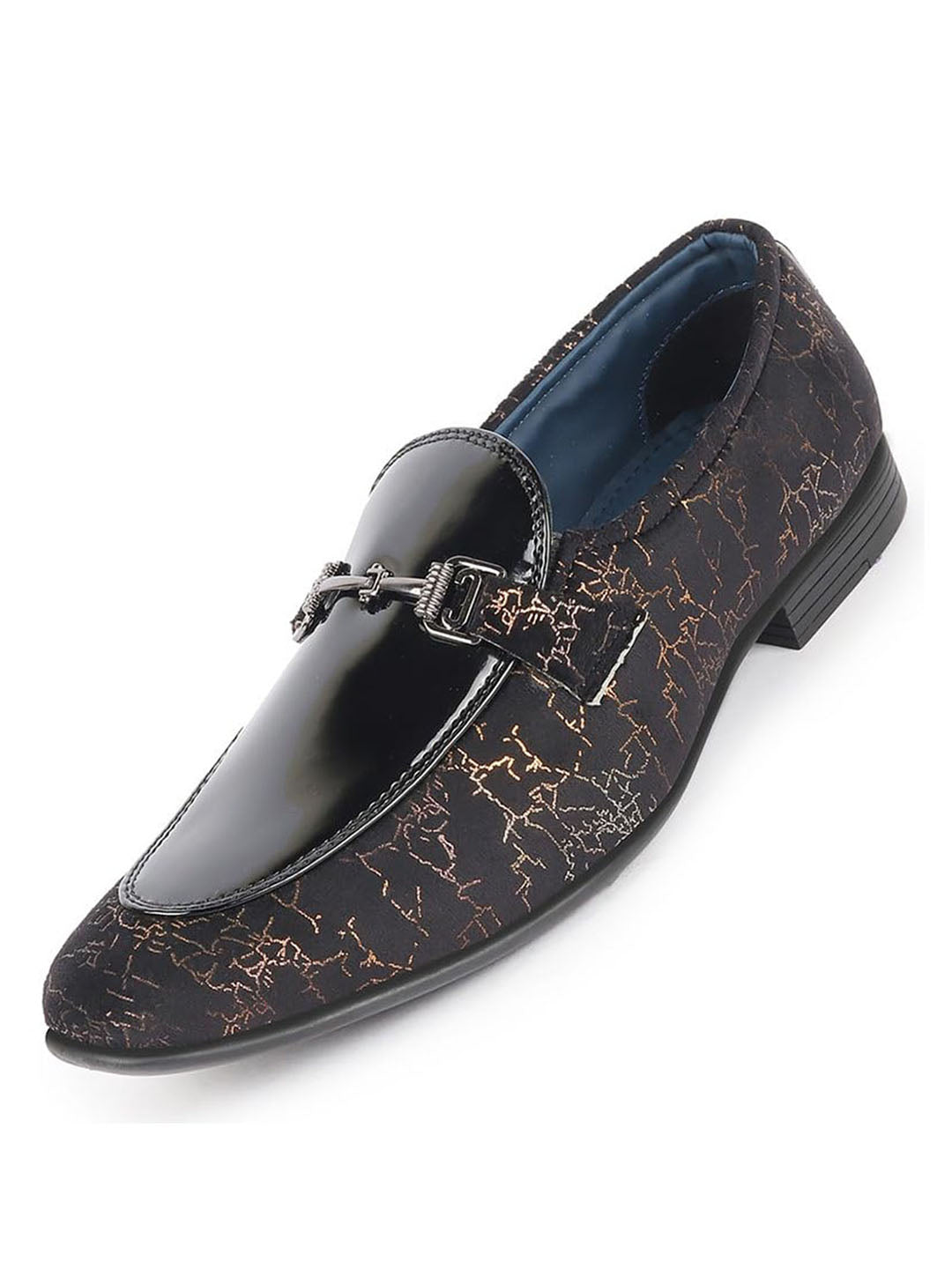 men black party formal velvet horsebit buckle slip on loafer shoes