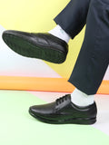 Men Black Genuine Leather Formal Office Lace Up Derby Shoes