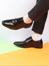 Men Black Genuine Leather Office Formal Lace Up Derby Shoes