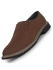 Men Brown Formal Office Comfort Broad Feet TPR Welted Sole Slip On Shoes